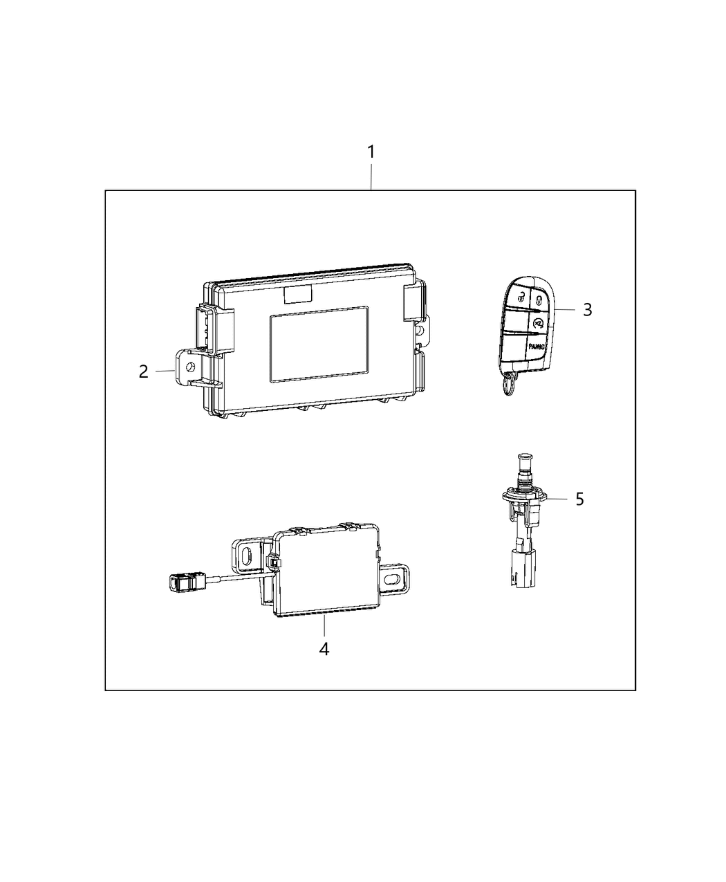 Mopar 82214847AB Remote-Complete