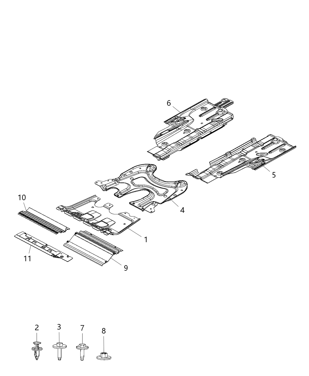 Mopar 68105933AB SKID Plat-Front