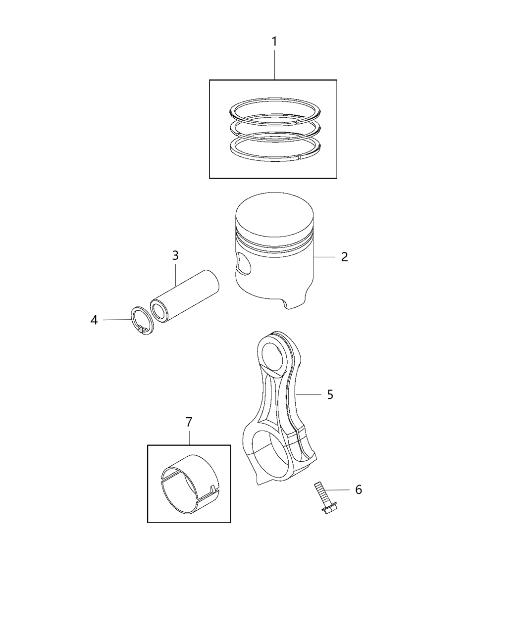 Mopar 68133296AA Bolt-Connecting Rod