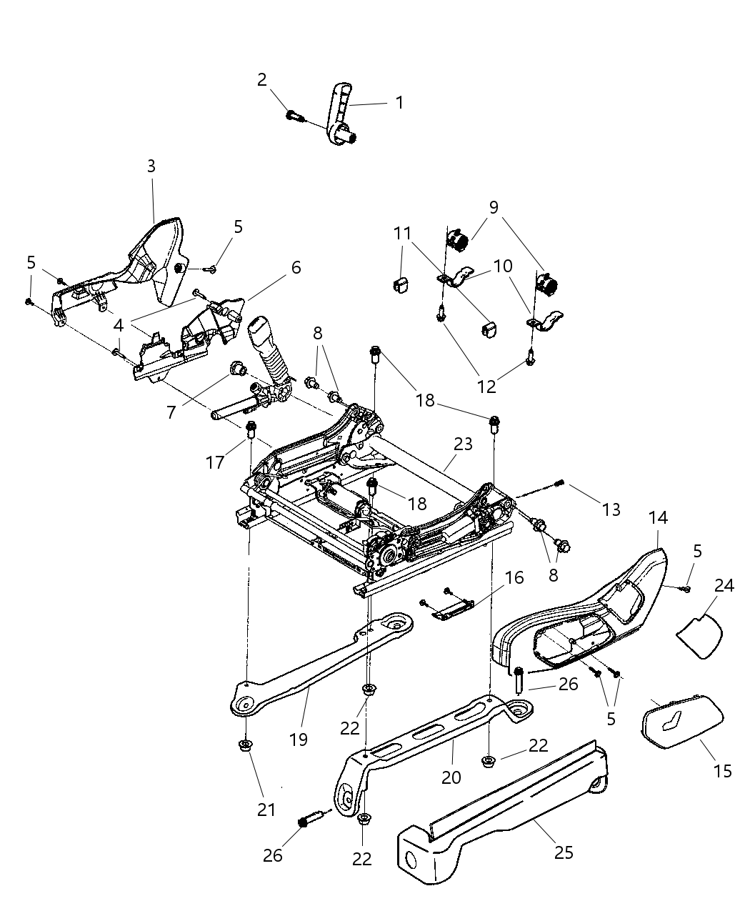 Mopar 1BG39ZJ8AA Shield-Seat ADJUSTER