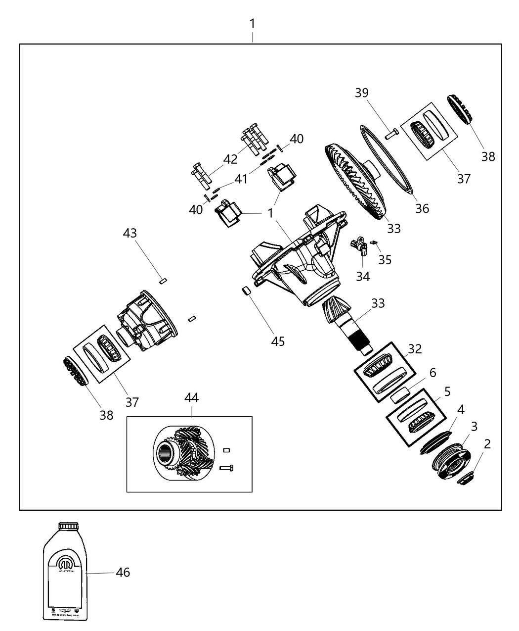 Mopar 68224026AA Head-Axle