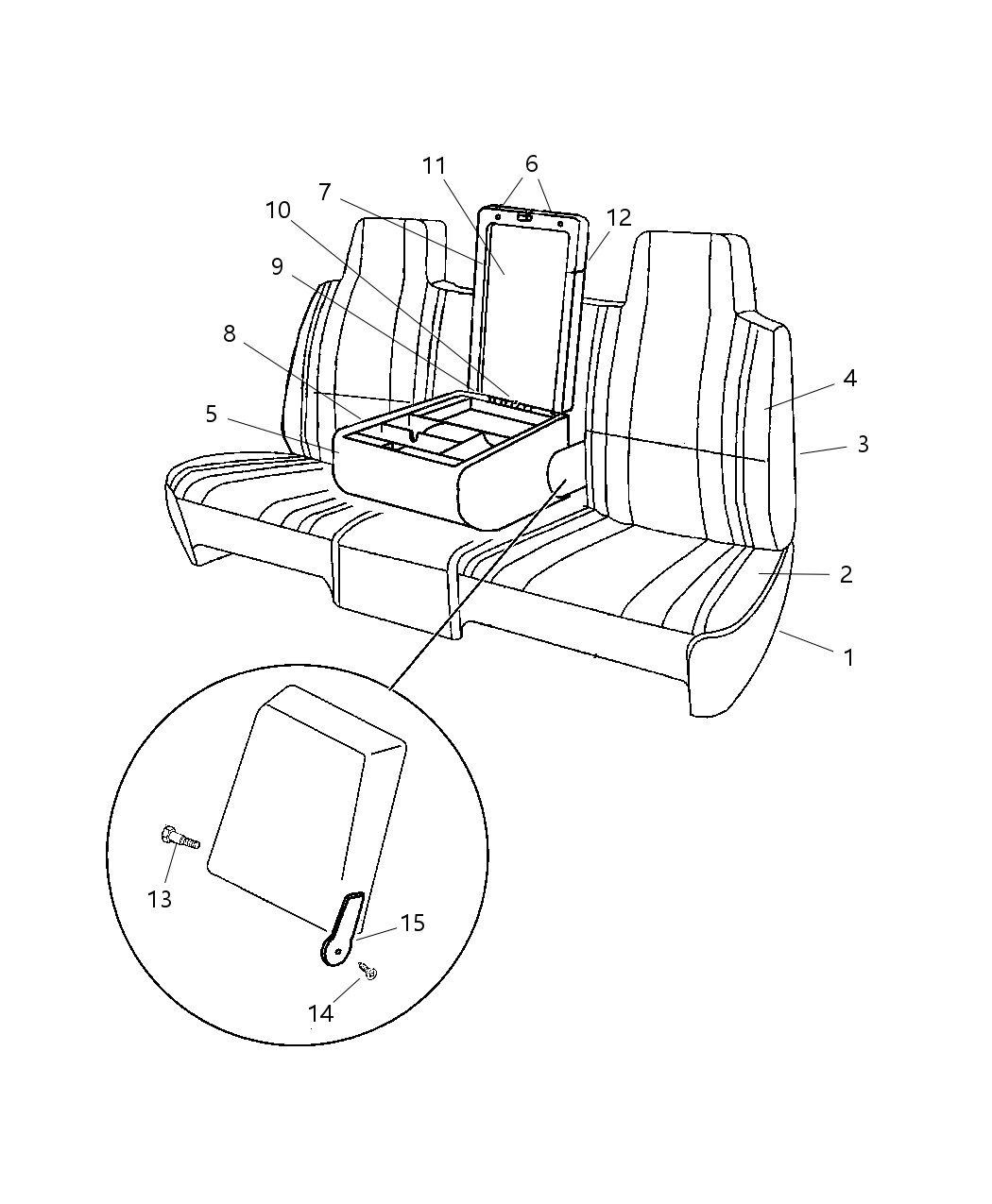 Mopar UR091K5AB BOX/BIN-ARMREST