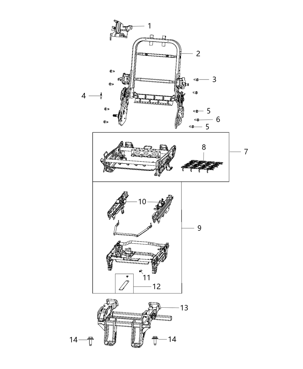 Mopar 68323023AB ADJUSTER-Manual Seat