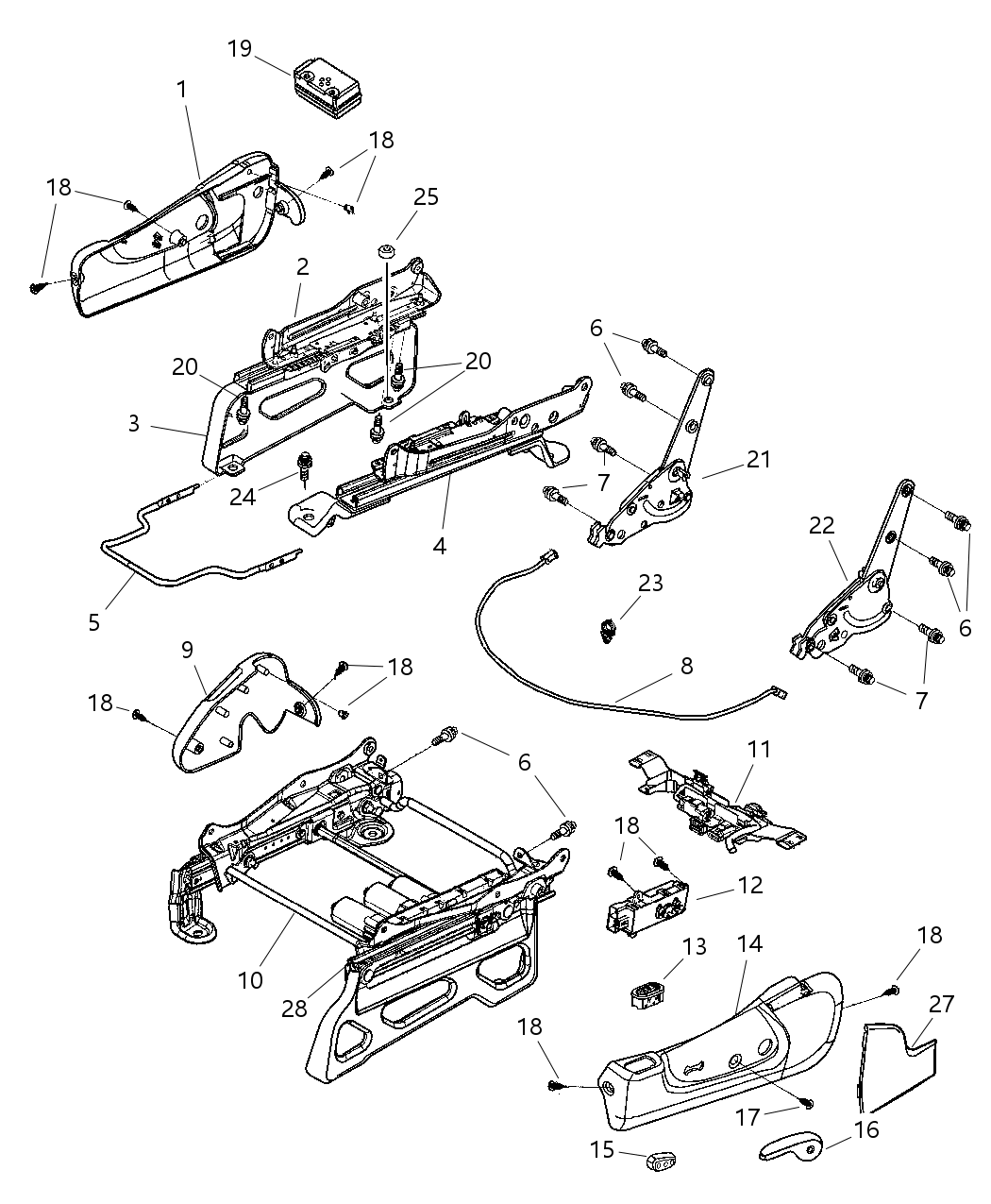 Mopar 68019030AA RISER-Seat