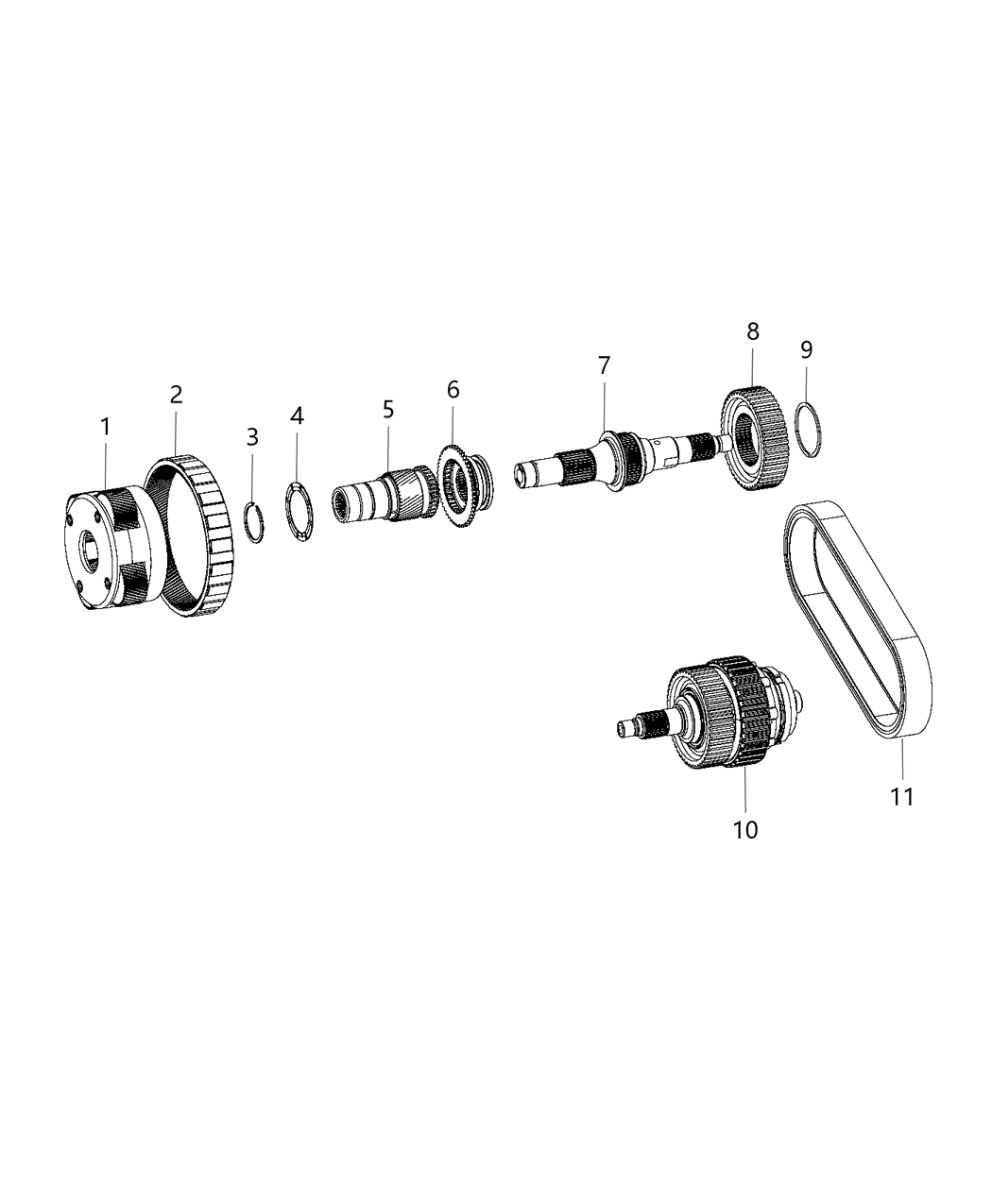 Mopar 68391521AA MAINSHAFT-Transfer Case