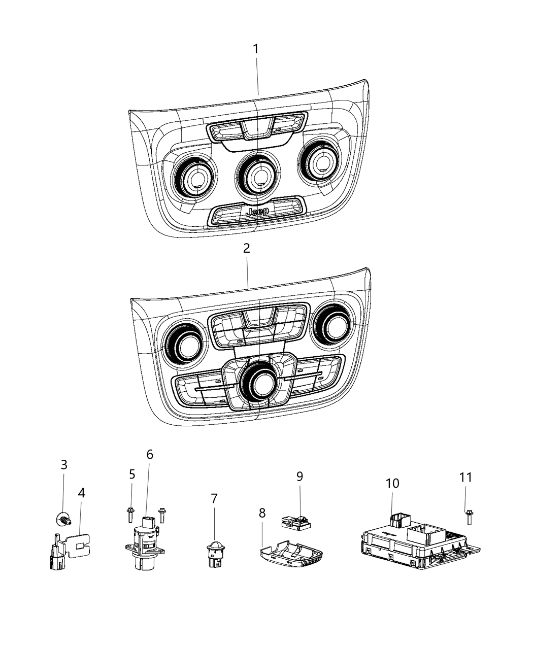 Mopar 68243664AE Air Conditioner And Heater Control