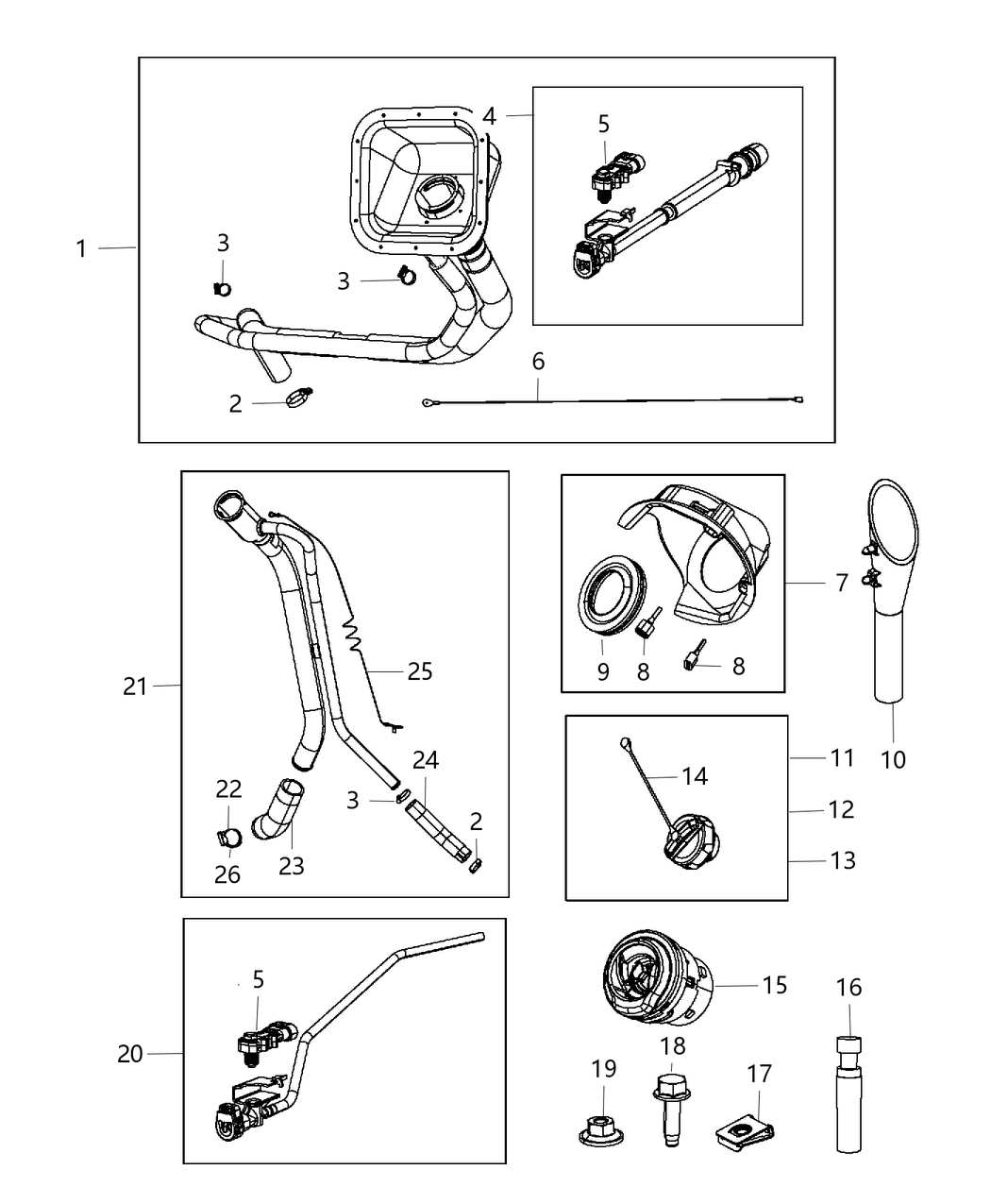 Mopar 68194306AA Cap-Fuel Filler