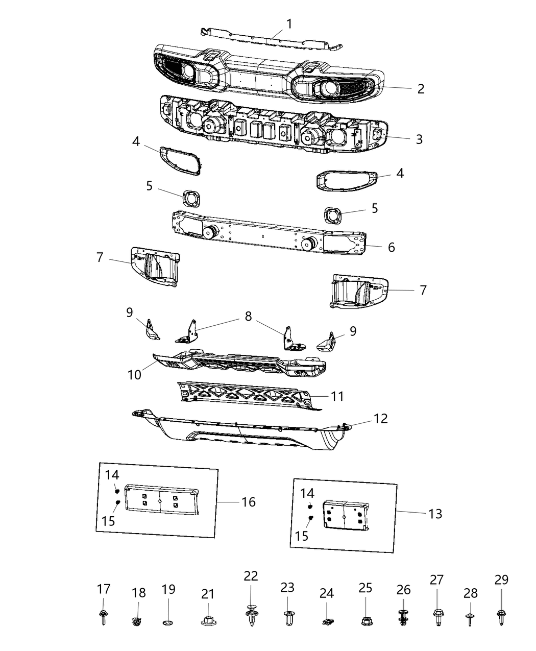 Mopar 6ZQ94TZZAA Front Bumper