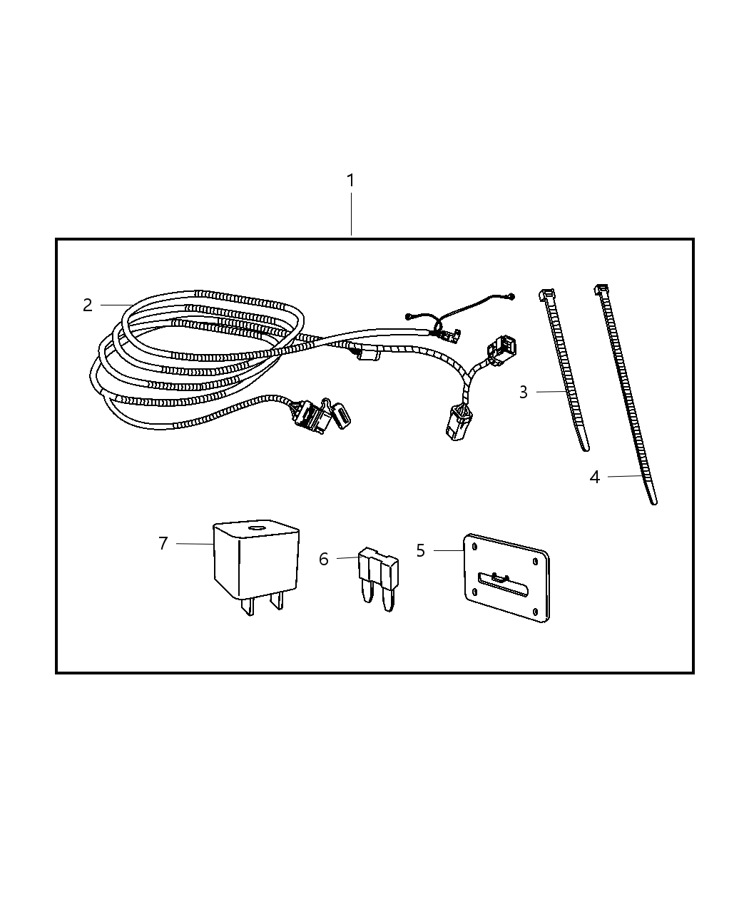 Mopar 82209768 Wiring-Trailer Tow - 4 Way