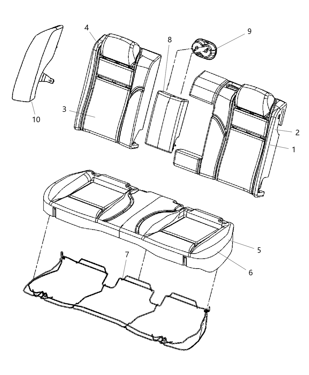 Mopar 1VT562X9AA BOLSTER-Seat