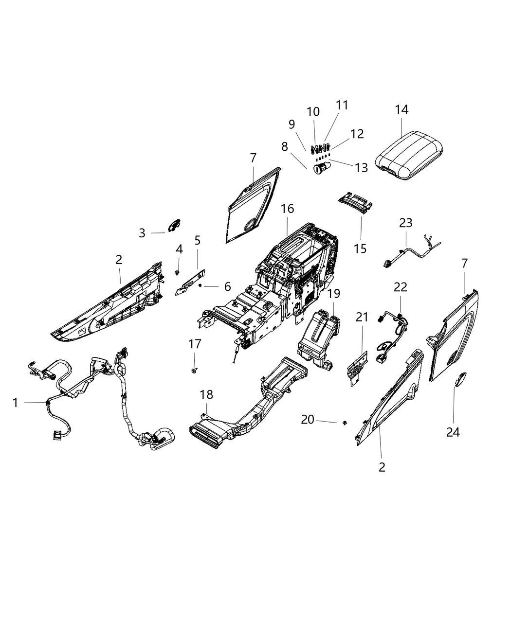 Mopar 68370019AA Duct-Floor Console