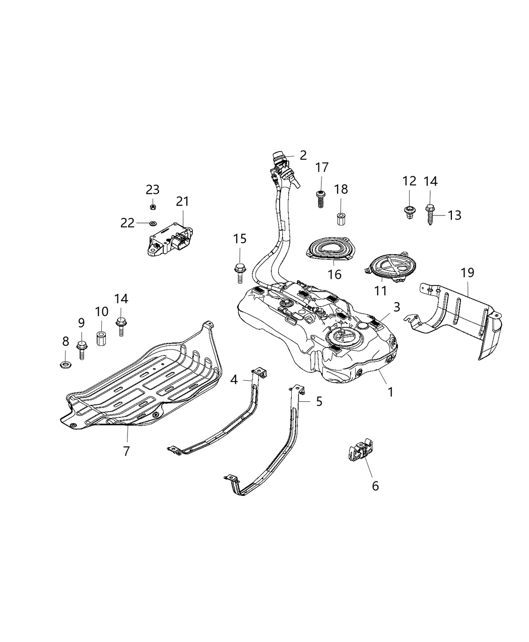 Mopar 68507662AA SKIDPLATE-Fuel Tank