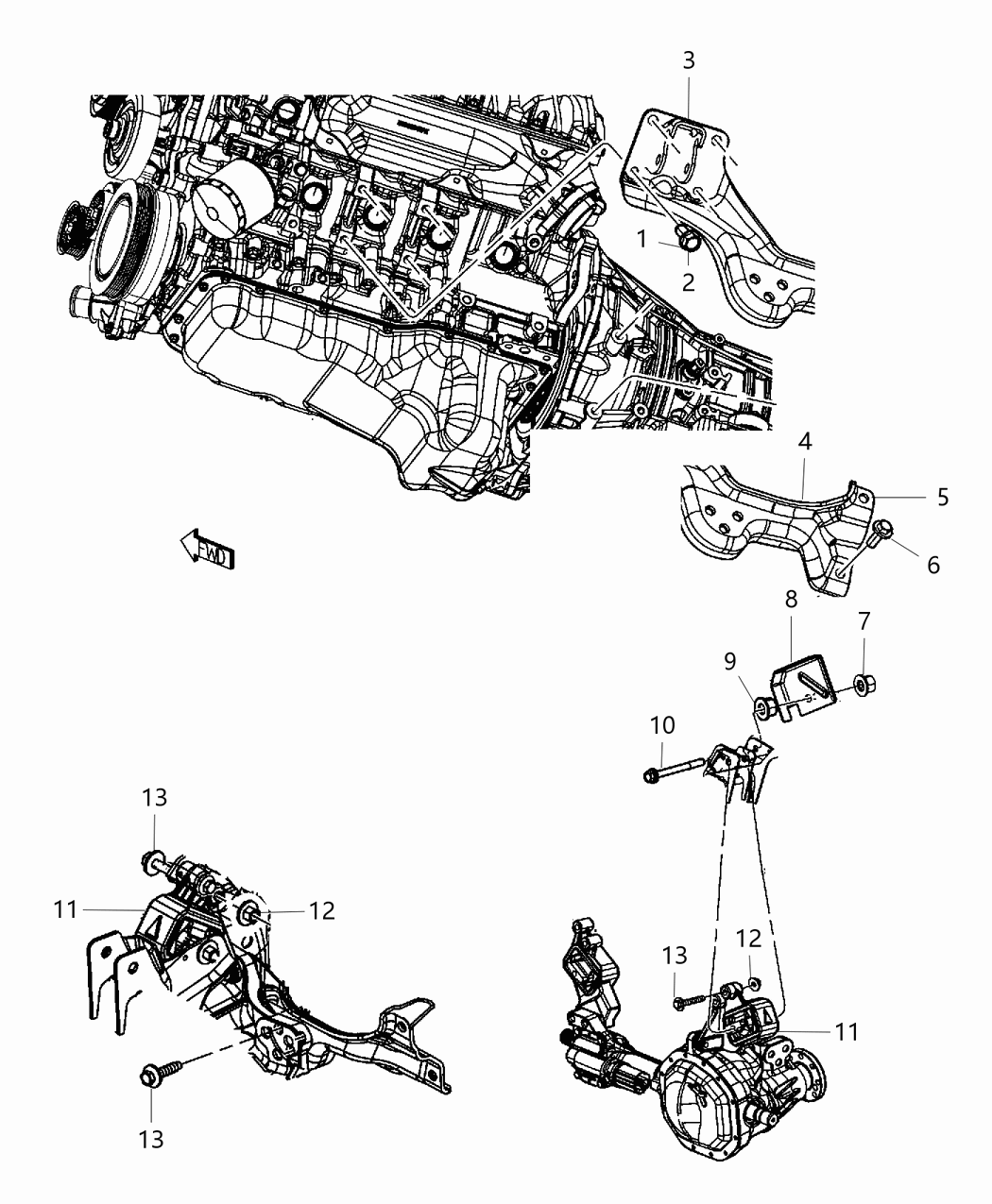 Mopar 6512421AA Bolt-HEXAGON Washer Head