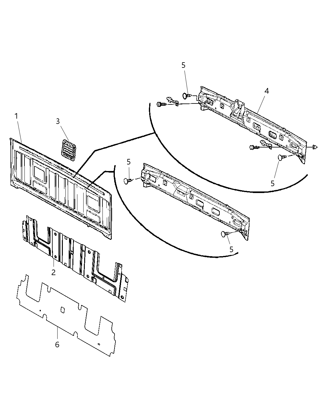 Mopar 55372960AA REINFMNT-Cab Back