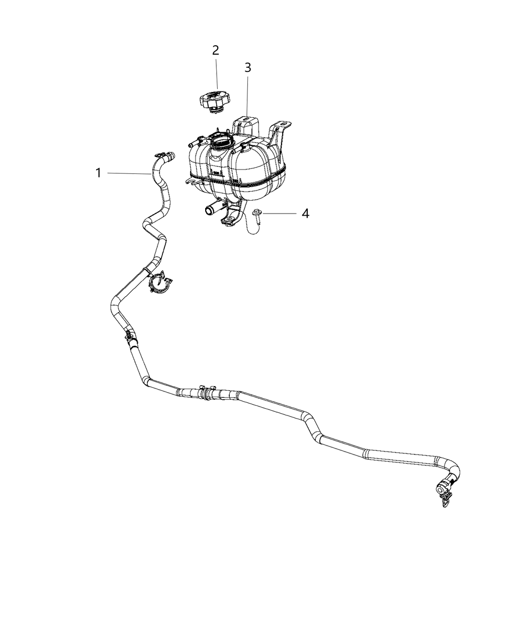 Mopar 68233884AD Hose-COOLANT Bottle To Radiator