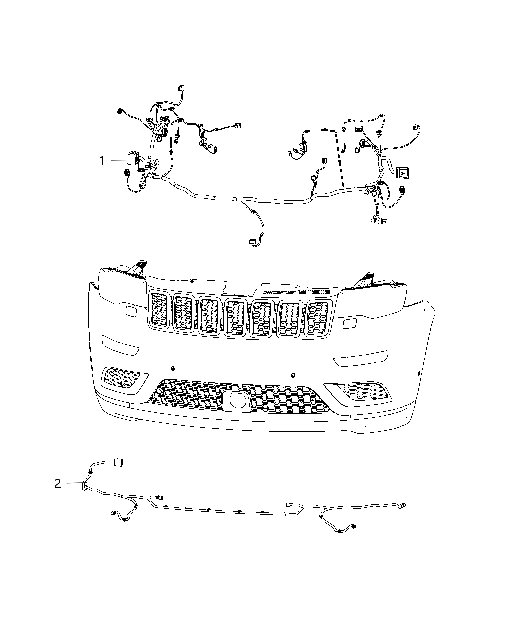 Mopar 68459809AA WIRING-FRONT END MODULE