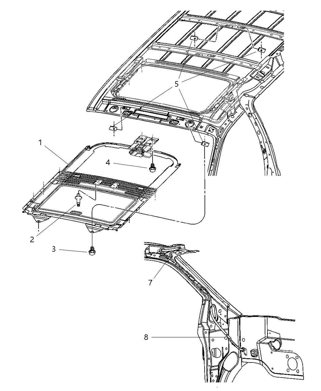 Mopar 5093951AA Frame-SUNROOF