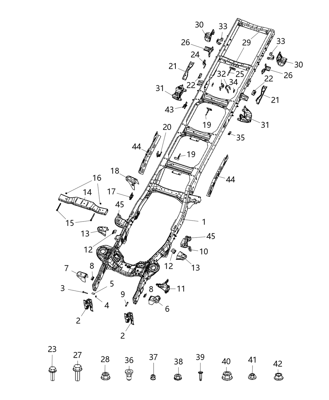 Mopar 68461792AB Frame-Chassis