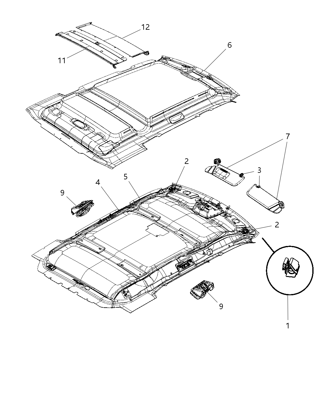 Mopar 1LY73DW1AA Headliner