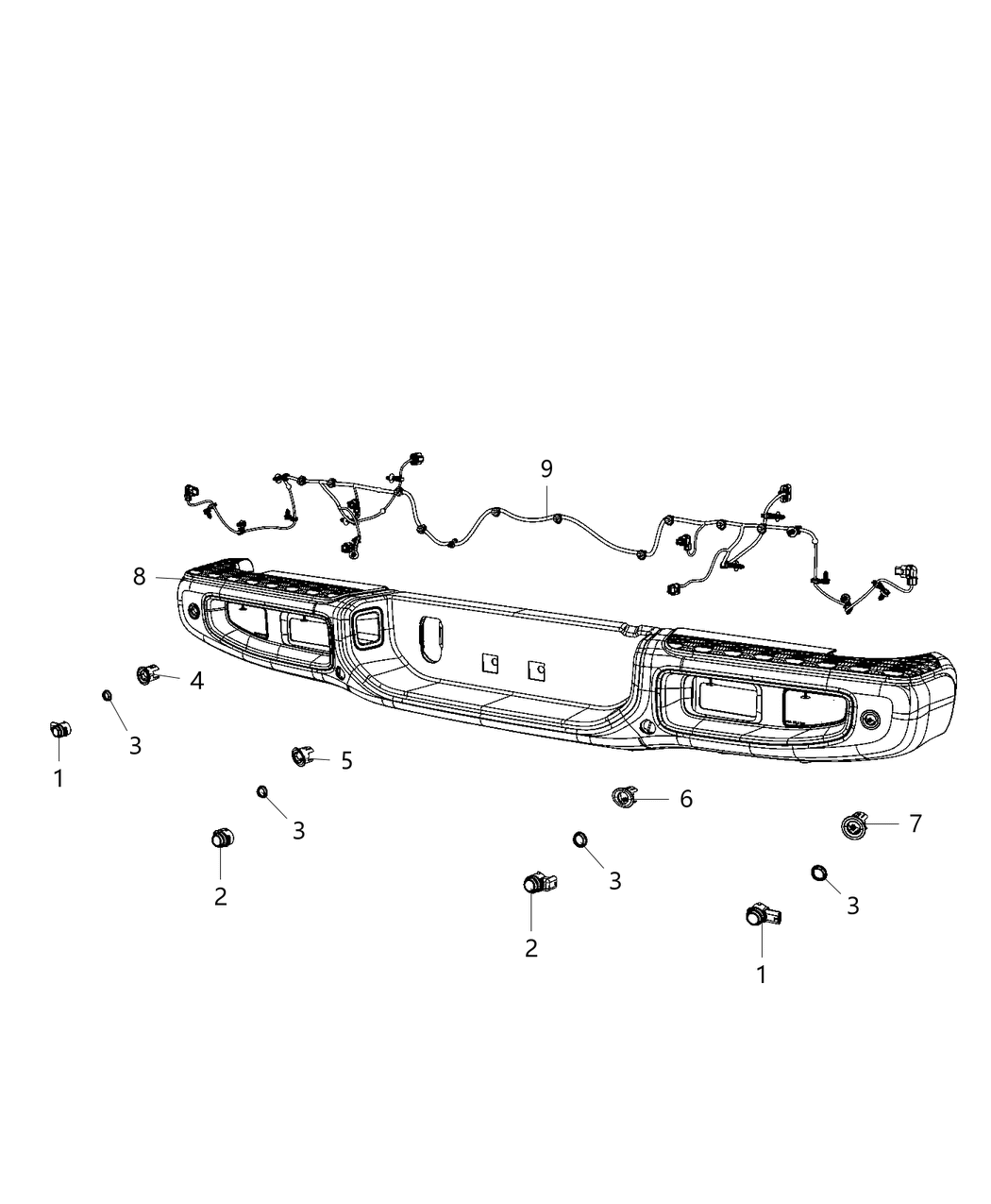 Mopar 68414892AB Wiring-Rear FASCIA