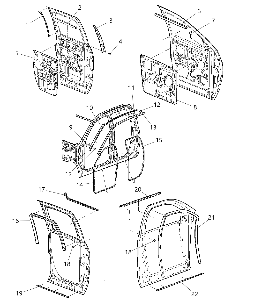 Mopar 55276895AD Seal-Rear Door