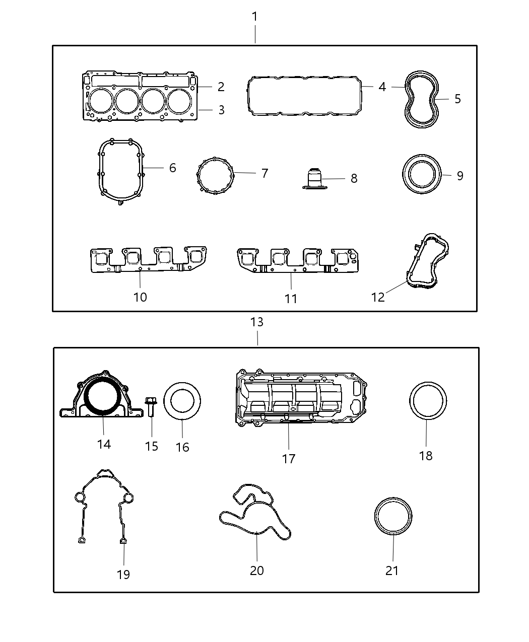 Mopar 5135457AE Gasket Kit-Engine Lower