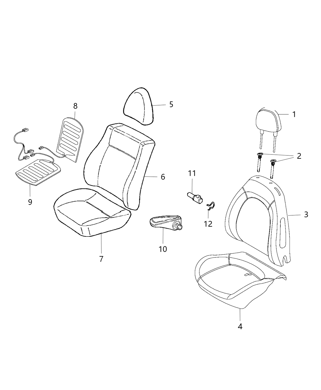 Mopar 6TR27U00AA Armrest Seat