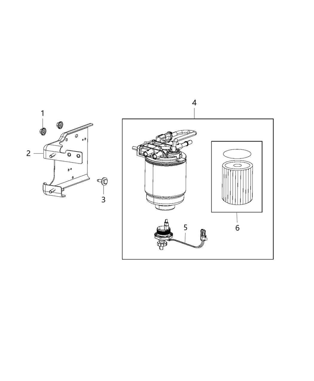 Mopar 68163792AA Bracket-FUEL/WATER Separator