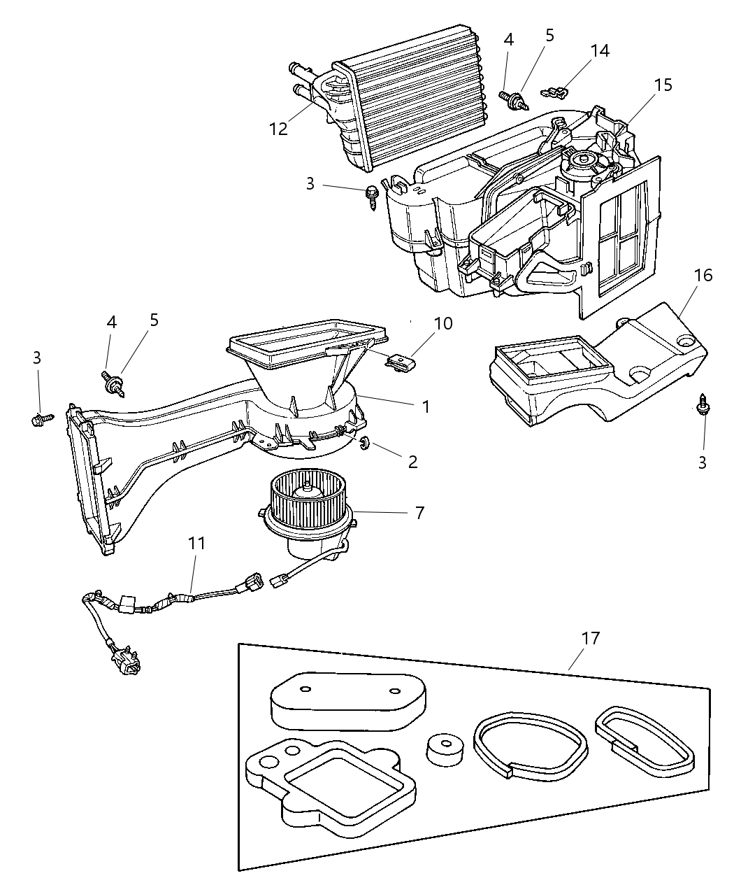 Mopar 4793949AB Wiring A/C & Heater