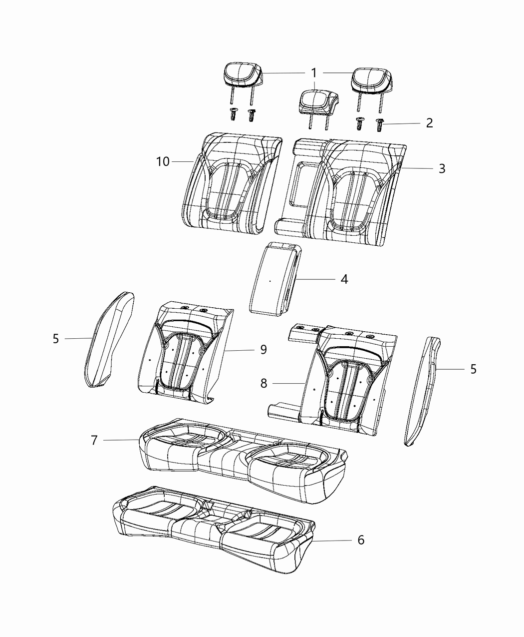 Mopar 5VJ16MBBAA HEADREST-HEADREST