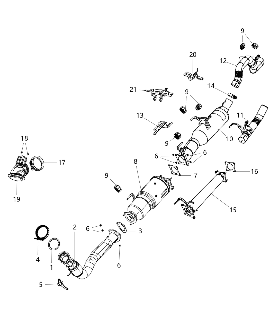 Mopar 68226023AB Diesel Particulate Exhaust