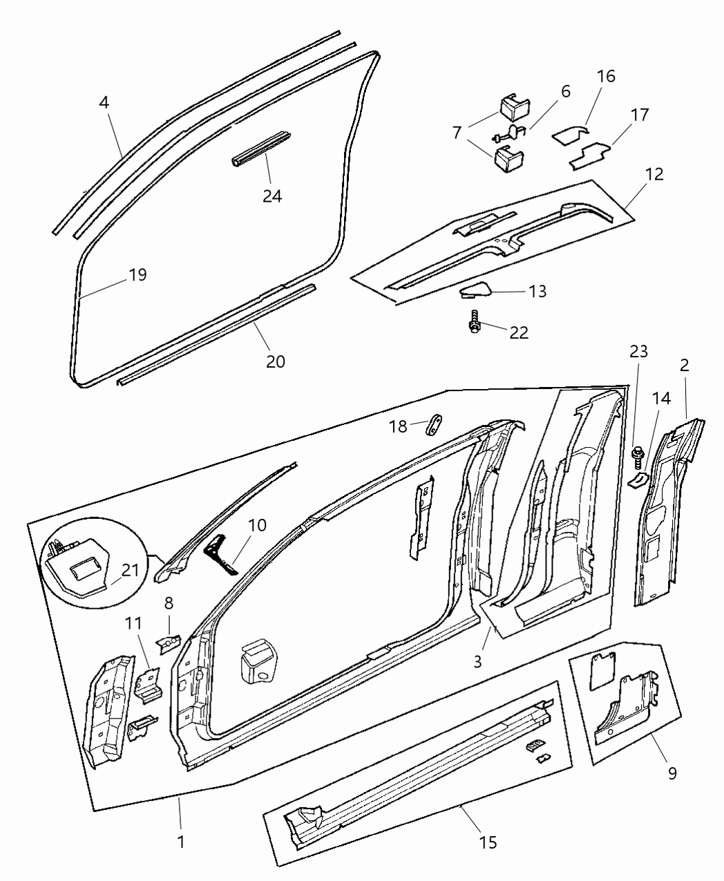Mopar 5013088AA Panel-Body Side Aperture Rear