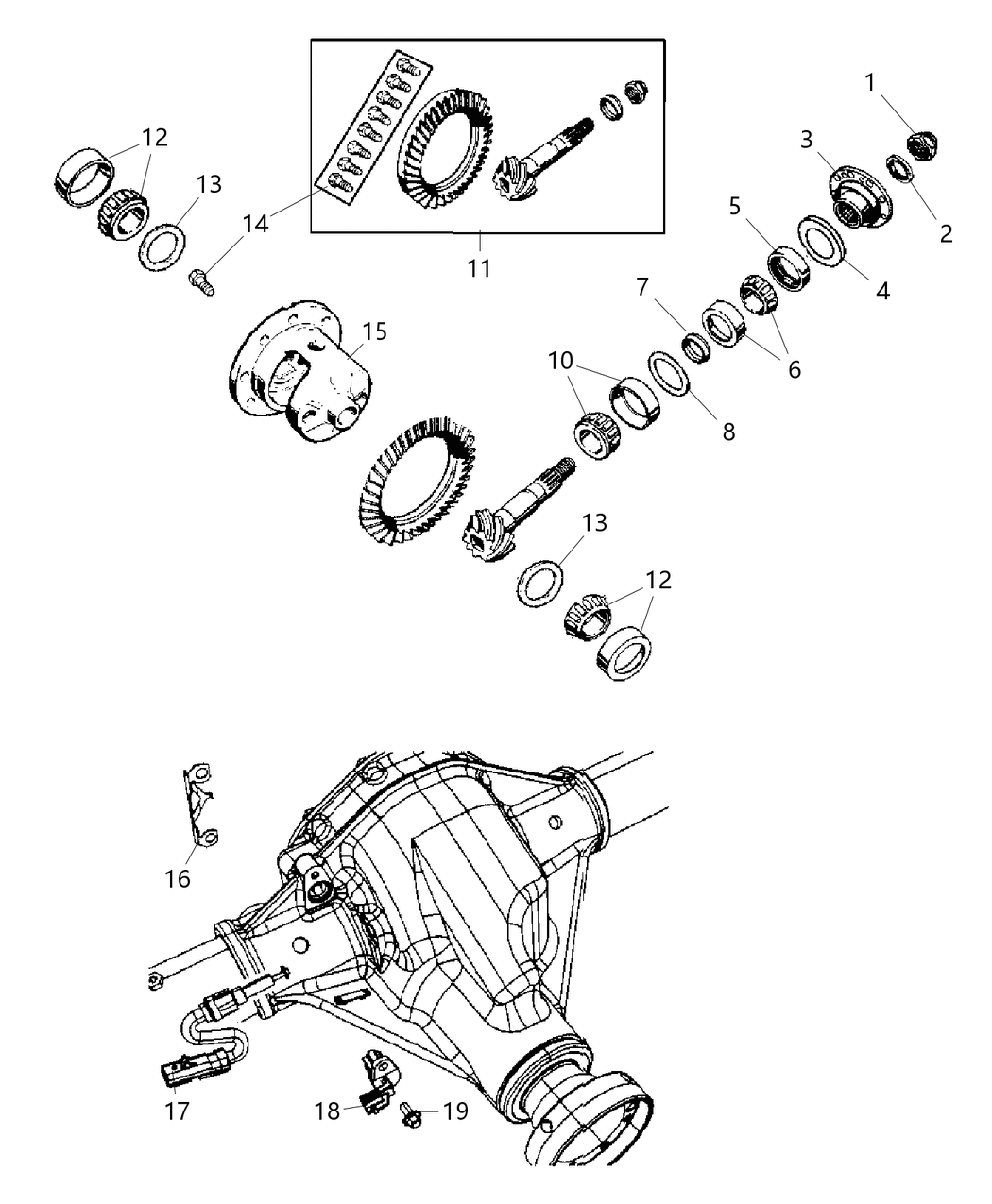 Mopar 68003553AA Case Kit-Differential