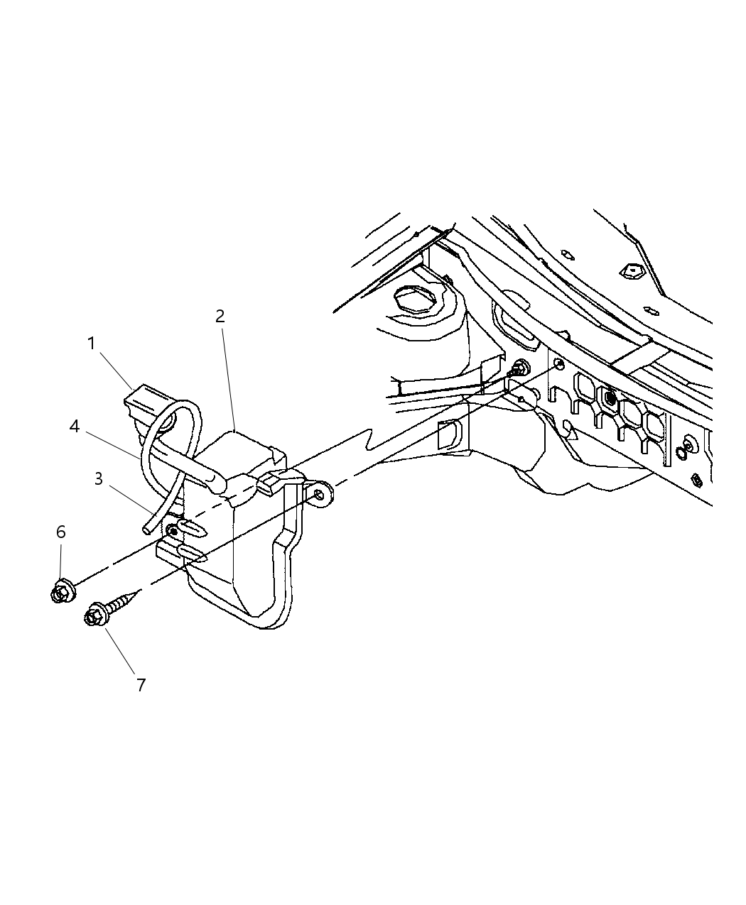 Mopar 4495804 Hose Coolant Reserve Tank