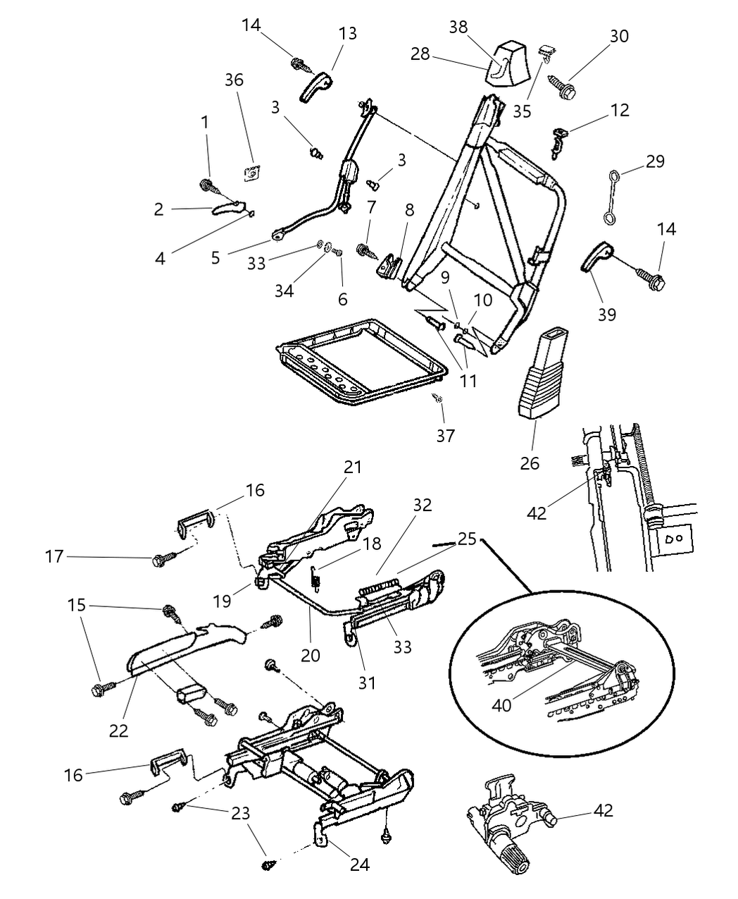 Mopar ZA281T1AA Handle-Seat RECLINER