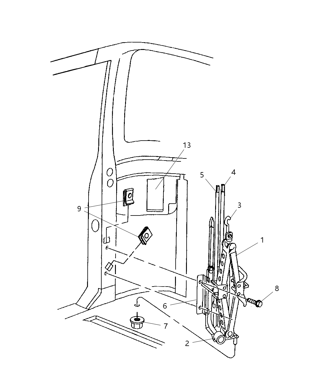 Mopar 52020282AD Bracket-Tool Hold Down