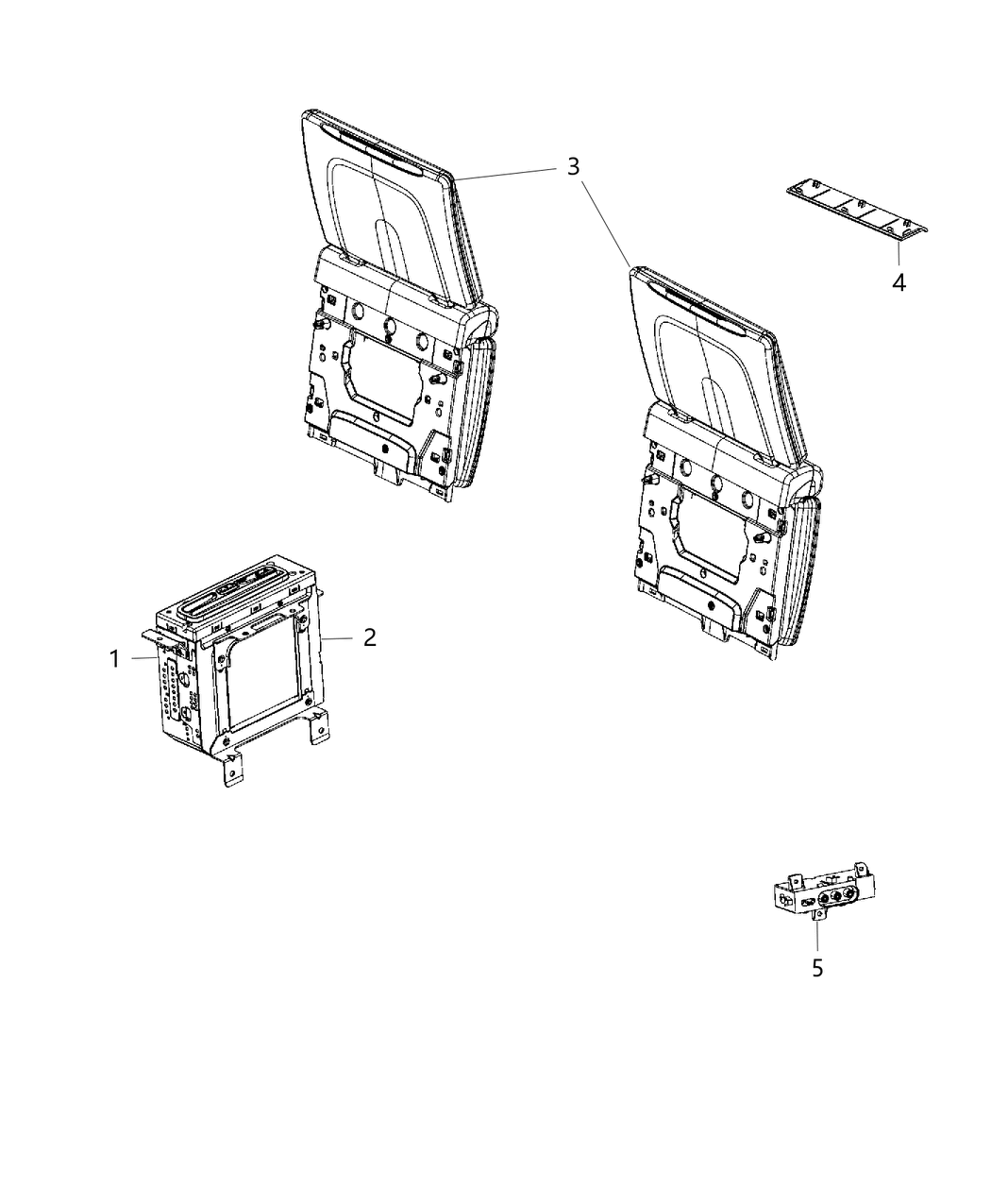 Mopar 5MH80PS4AA COVER-VIDEO SCREEN