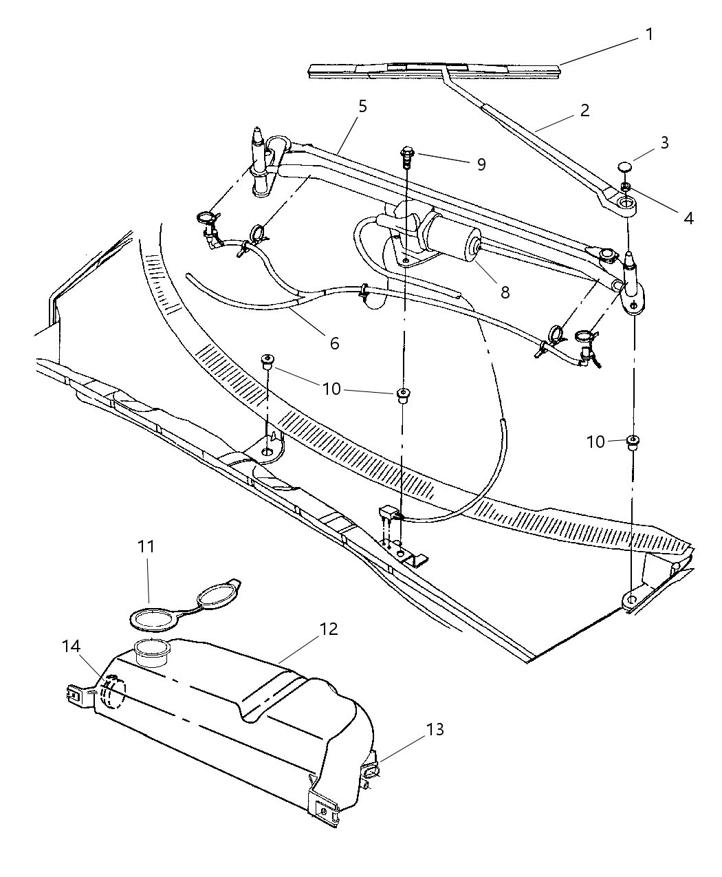 Mopar 4897762AA Link W/S-WIPER Arm