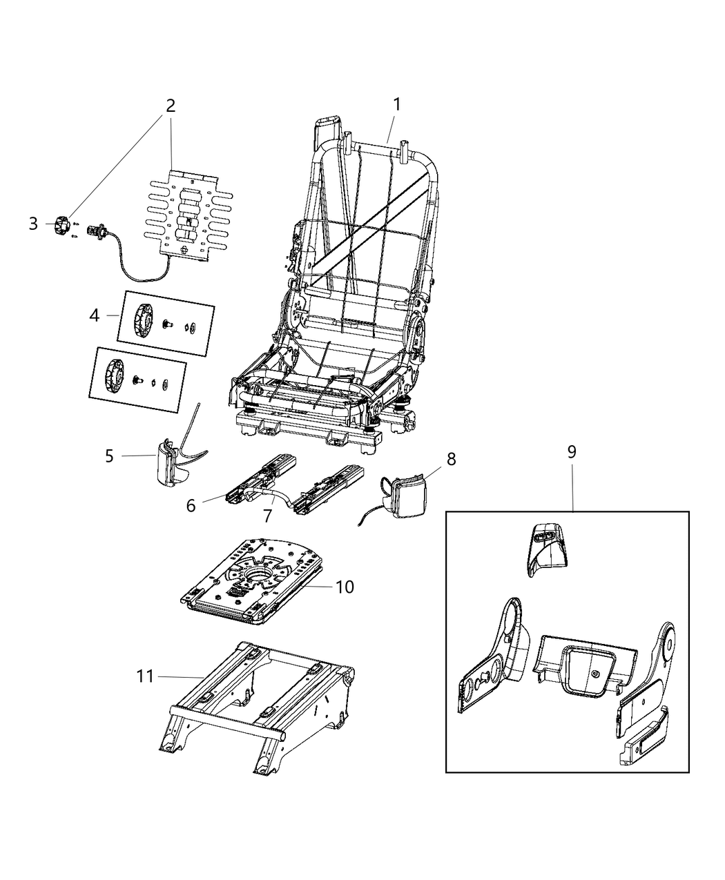 Mopar 5SG52LXBAA Handle-Seat Back