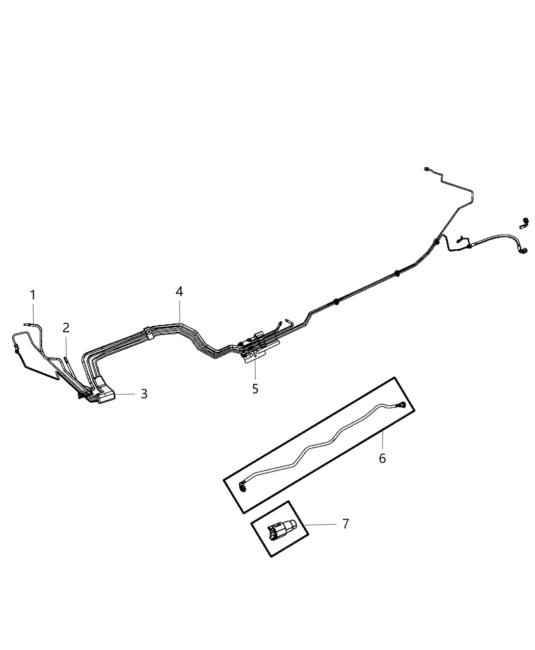 Mopar 52125085AF Tube-Fuel And Brake Tube