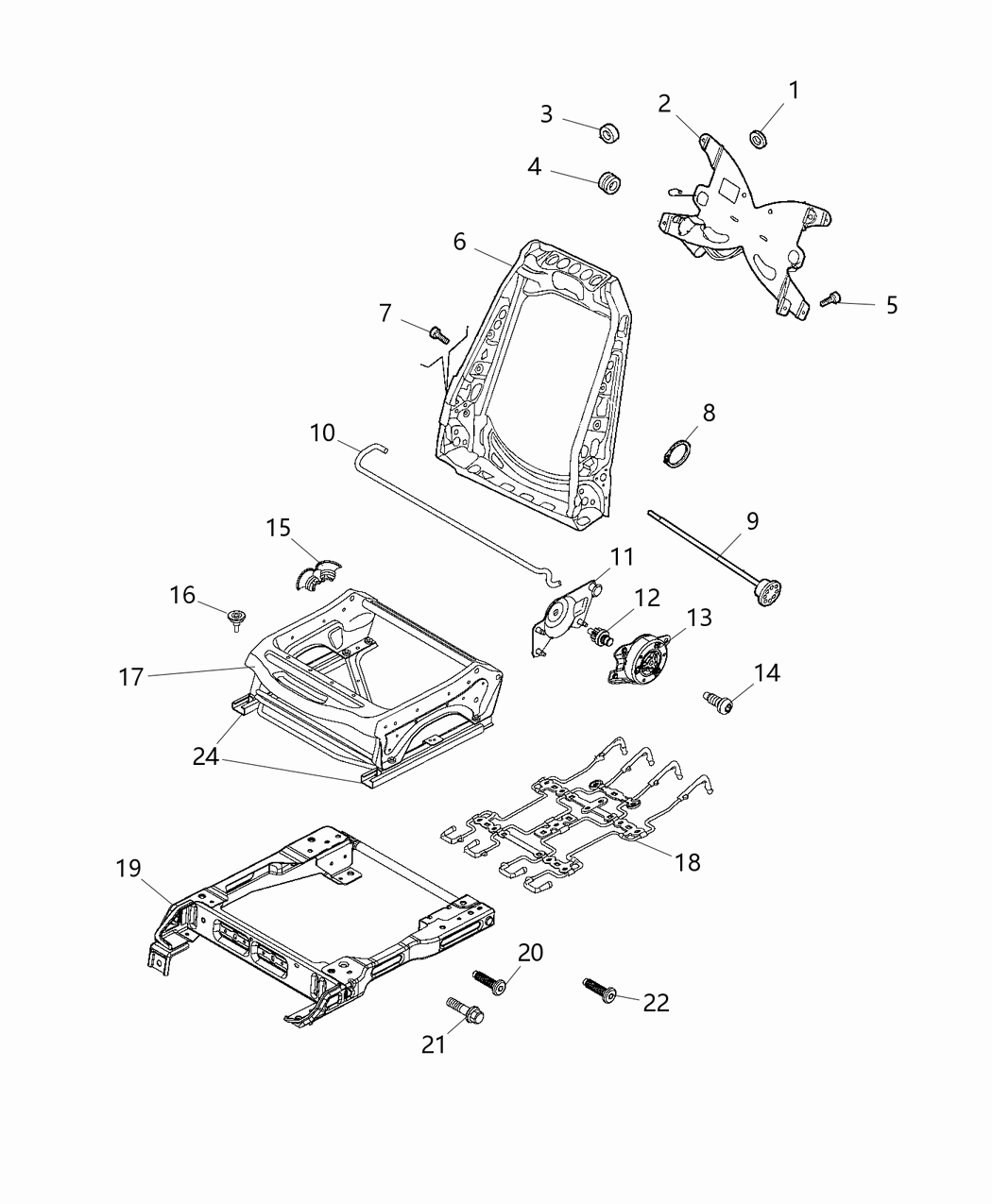 Mopar 68130695AA FLEXMAT-Front Seat Back