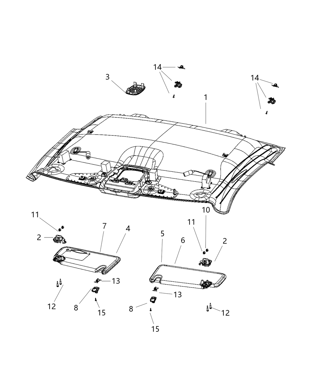 Mopar 6CX34BD1AB Headliner