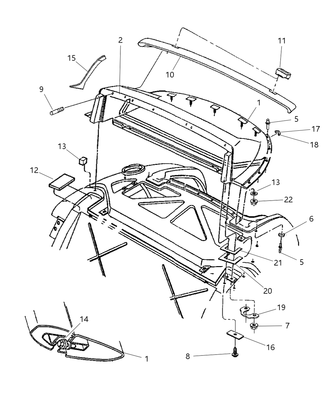 Mopar 4854292AA Bracket-Quarter Trim