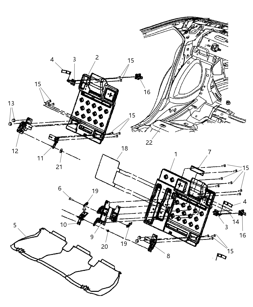 Mopar 1VL54DW1AA Cable-Seat Back Release