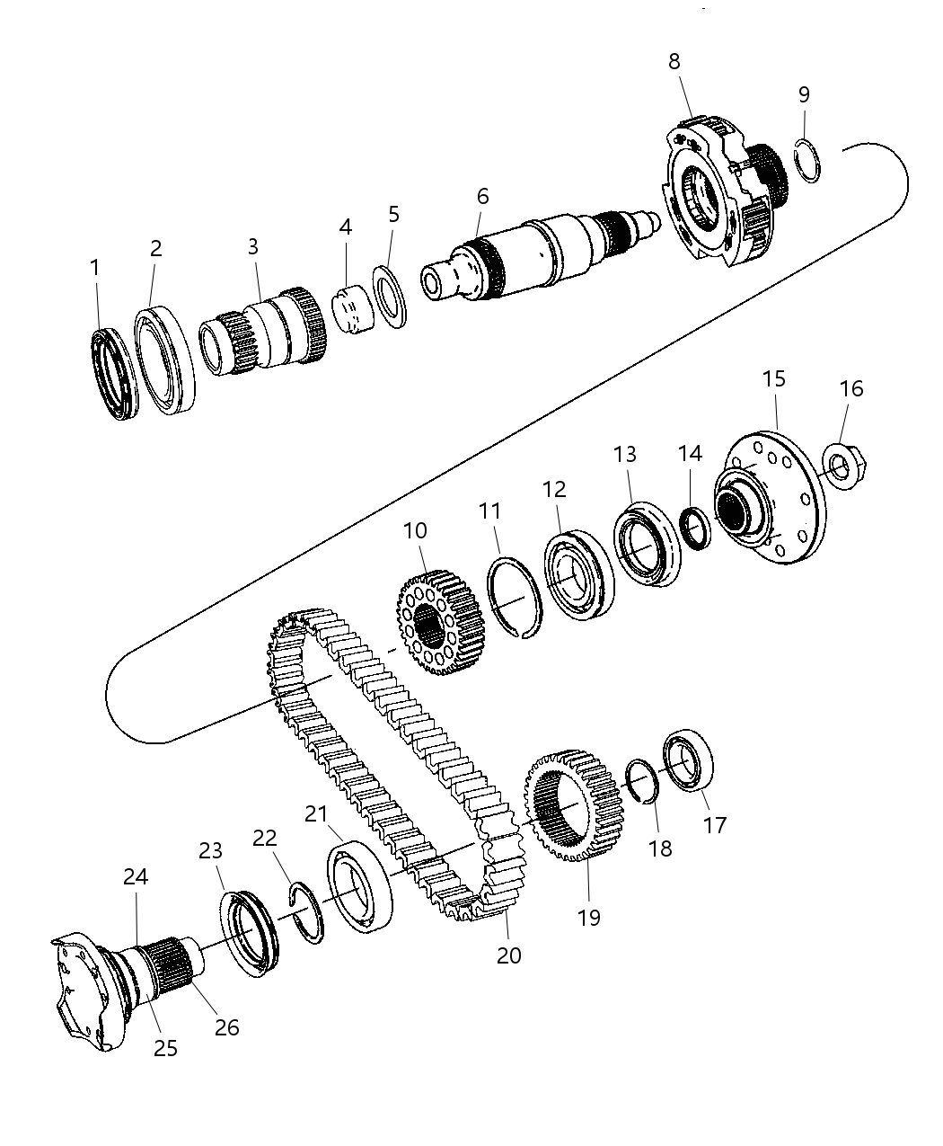 Mopar 68001394AA Shaft-Transfer Case