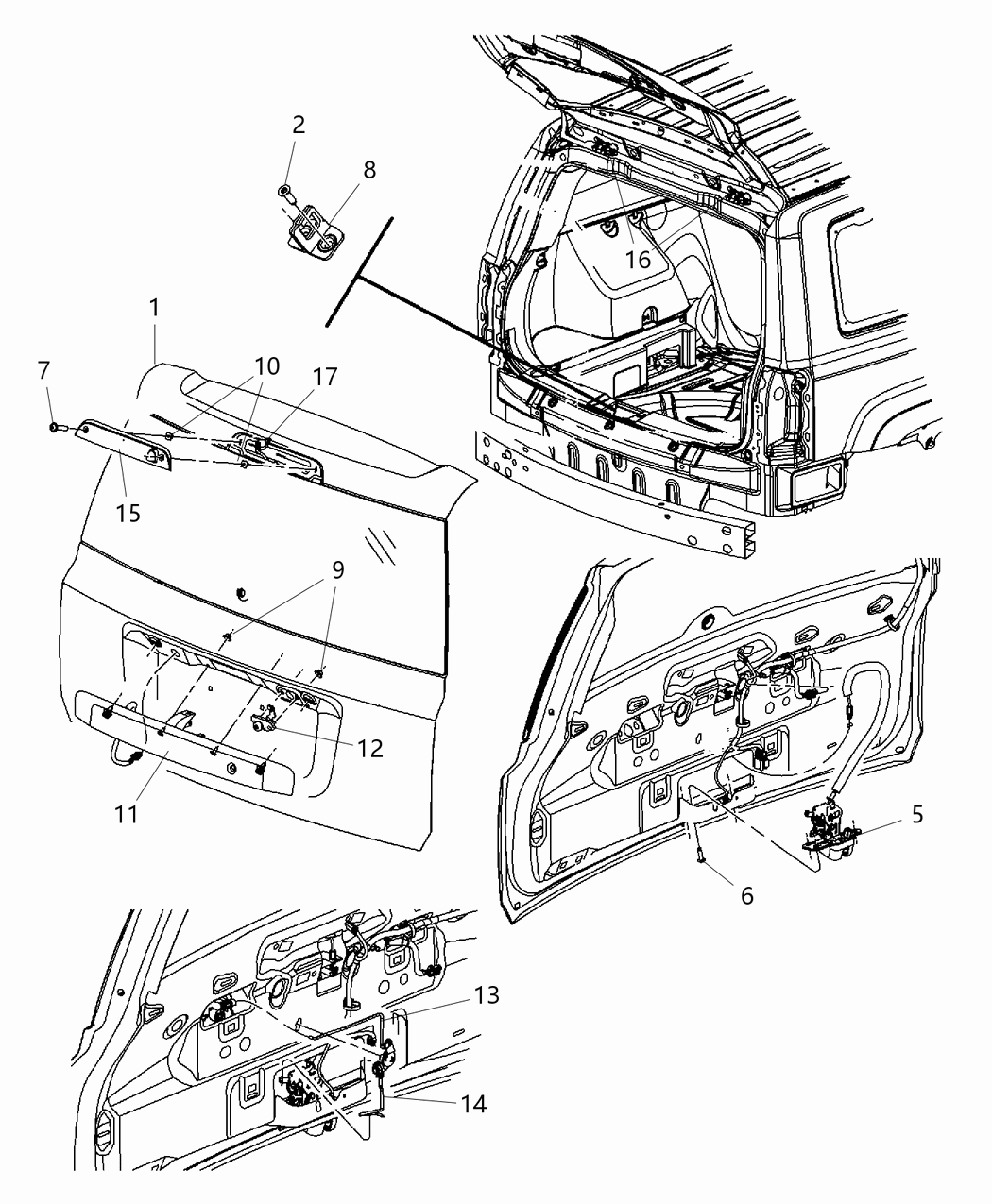 Mopar 5116483AB Liftgate Hinge