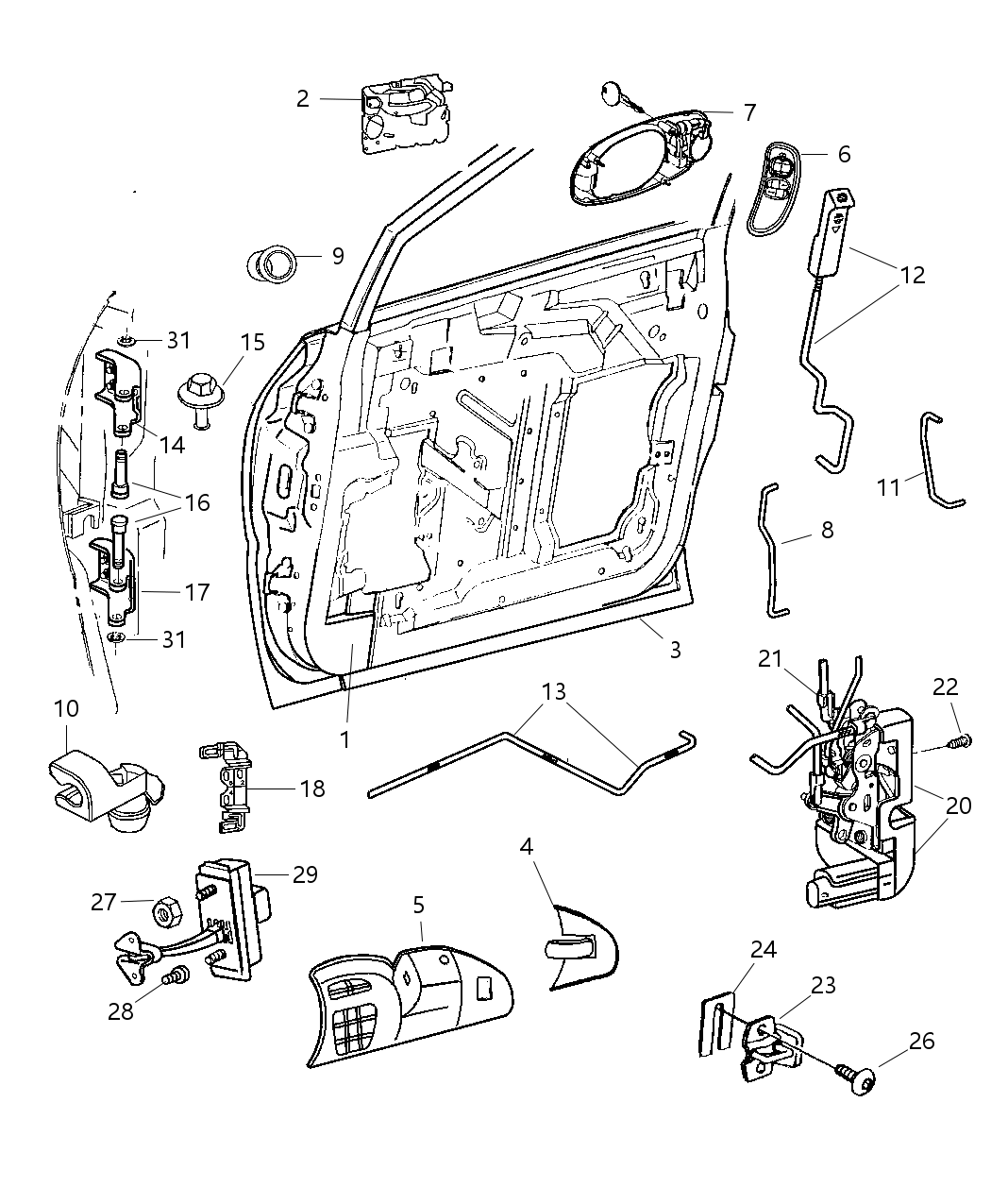 Mopar 4717801AE Front Door Latch