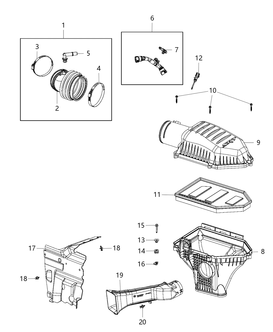 Mopar 68175288AC Air Cleaner Duct