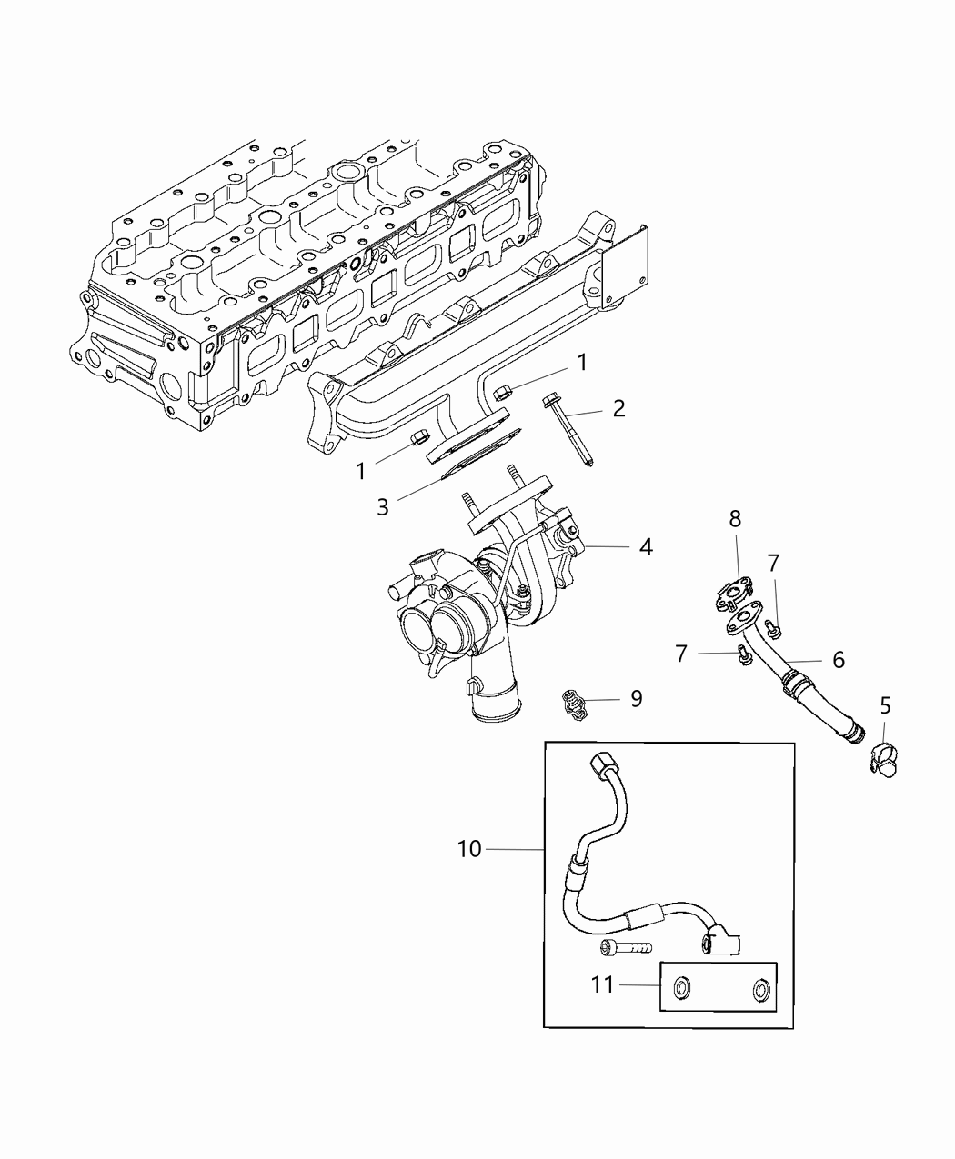 Mopar 68330844AA Bolt-HEXAGON FLANGE Head