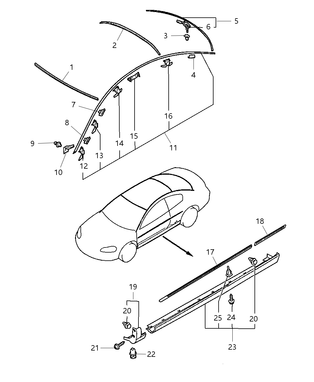 Mopar MR641246 Air Dam-Side